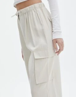 Tailored Cargo Pant -GLASSONS CLOTHING hilda tailored cargo fresh linen imageback pw55574pln