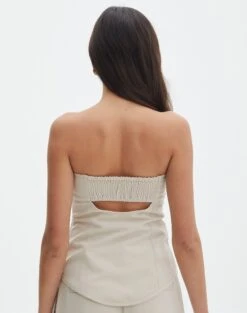 Tailored Strapless Corset Top -GLASSONS CLOTHING iver tailored corset oh natural back bv127594pln