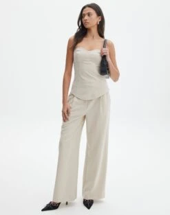 Tailored Strapless Corset Top -GLASSONS CLOTHING iver tailored corset oh natural detail bv127594pln