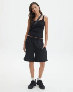 Active Seamless Bike Short -GLASSONS CLOTHING jolie basketball short blackcoalwhite front sw125329pln