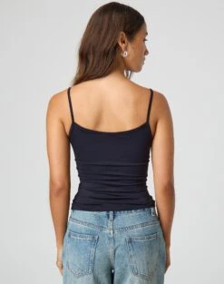 Supersoft Thin Strap Tank -GLASSONS CLOTHING juliet tank top black back tv124298pch
