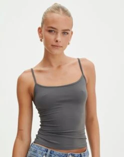 Supersoft Thin Strap Tank -GLASSONS CLOTHING juliet tank top shadow dancer front tv124298pch