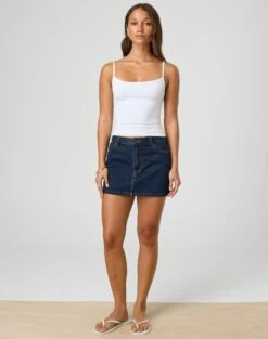 Supersoft Thin Strap Tank -GLASSONS CLOTHING juliet tank top white full tv124298pch