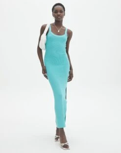 Oversized Vest Dress 37 Oversized Vest Dress -GLASSONS CLOTHING kelly round neck aqua siren front kd119942knt 2