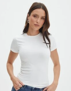 Supersoft Long Line Tee 37 Supersoft Long Line Tee -GLASSONS CLOTHING kimmy t shirt milk front ts55072pln 9