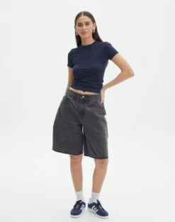 Supersoft Long Line Tee 28 Supersoft Long Line Tee -GLASSONS CLOTHING kimmy t shirt navy blazer full ts55072pln