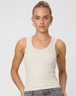 Ribbed Thick Strap Tank -GLASSONS CLOTHING kleo thick bind tank take a shelfie front tv120861orib 2