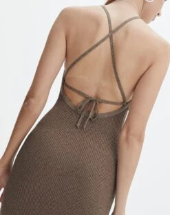 Cross Back Cut Out Knit Maxi Dress -GLASSONS CLOTHING knolly keyhole knit maxi soy marle imageback kd92768knt