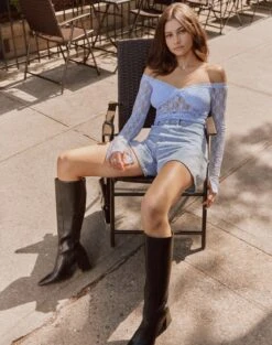 Off Shoulder Lace Long Sleeve Top 28 Off Shoulder Lace Long Sleeve Top -GLASSONS CLOTHING lexi longsleeve lace top icecap full tl116985lac