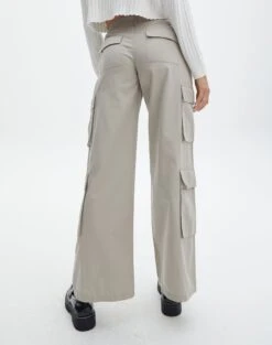Cotton Low Rise Cargo Pant -GLASSONS CLOTHING lexi mid rise cargo pant on the rocks back pw80341cot
