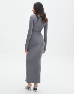 Luxe Lounge Modal Long Sleeve Maxi Dress -GLASSONS CLOTHING lili ls modal maxi dress well suited back dl103338mod