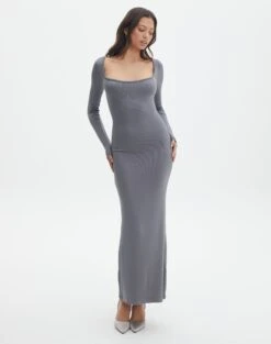Luxe Lounge Modal Long Sleeve Maxi Dress -GLASSONS CLOTHING lili ls modal maxi dress well suited full dl103338mod