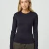Supersoft Long Sleeve Top 2 Supersoft Long Sleeve Top -GLASSONS CLOTHING limmy slinky longsleeve black front tl55301pch 3