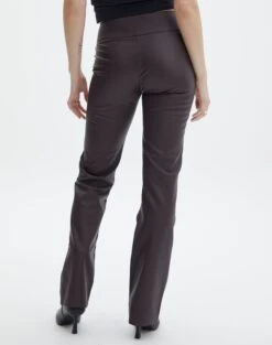 Faux Leather Low Rise Pant -GLASSONS CLOTHING lolo low rise leather pant its soy cute back pw83861pu