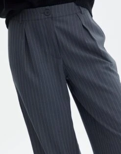 Mid Rise Striped Relaxed Leg Pant -GLASSONS CLOTHING lorence pinstripe pant grey pinstripe imageback pw69506stp