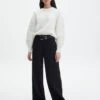 Mid Rise Relaxed Leg Pant 1 Mid Rise Relaxed Leg Pant -GLASSONS CLOTHING lorence tailored pant black front pw69506pln 9