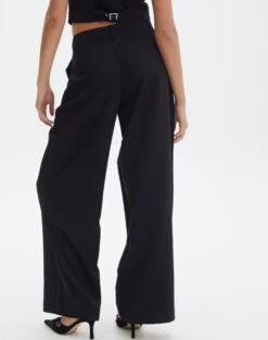 Mid Rise Wide Leg Pant 24 Mid Rise Wide Leg Pant -GLASSONS CLOTHING loretta wide leg pant black back pw51730pln