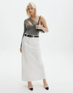 Supersoft One Shoulder Long Sleeve Cut Out Bodysuit 35 Supersoft One Shoulder Long Sleeve Cut Out Bodysuit -GLASSONS CLOTHING lua asymmetric cut out bodysuit cypress full tb116518pch