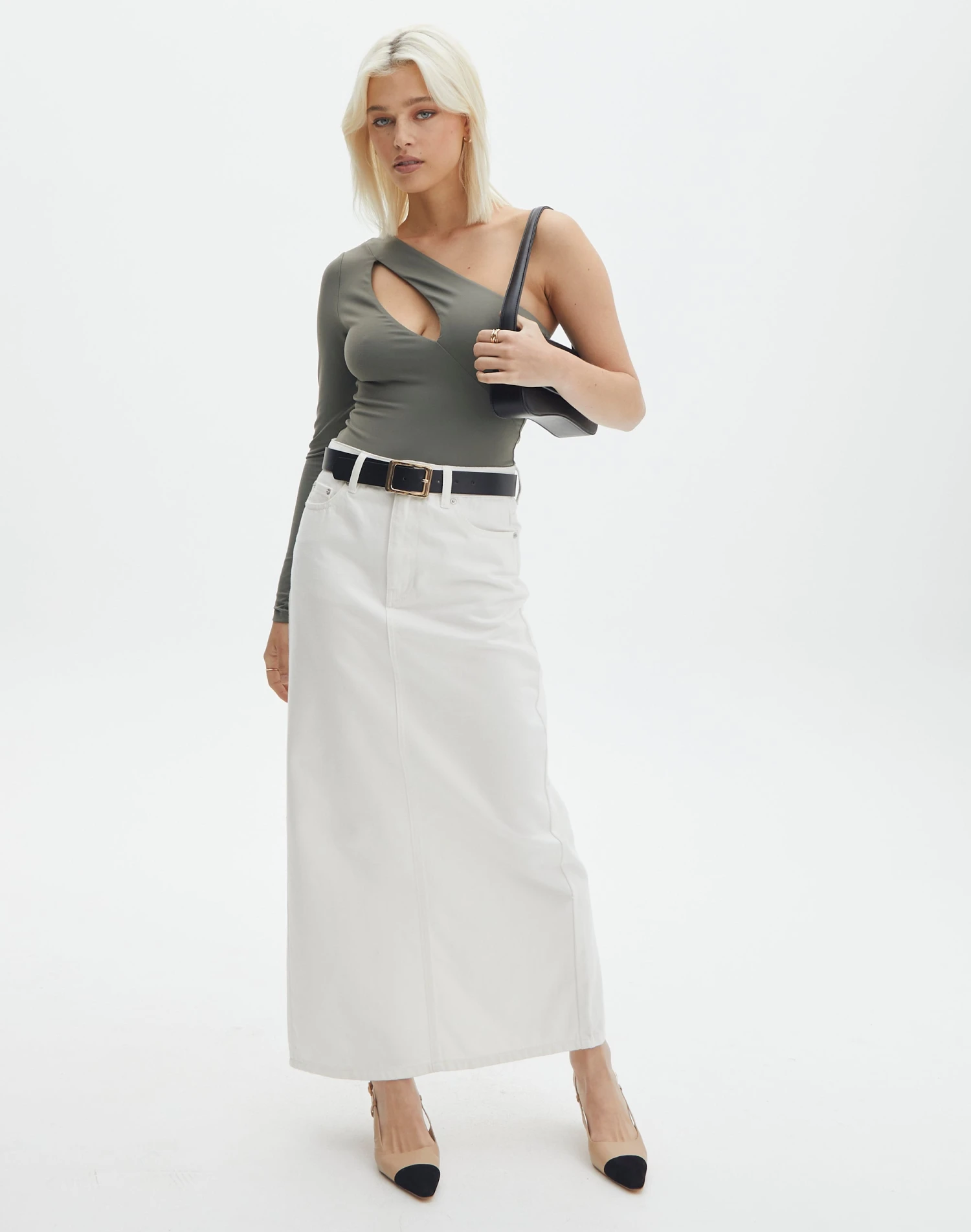 Supersoft One Shoulder Long Sleeve Cut Out Bodysuit 16 Supersoft One Shoulder Long Sleeve Cut Out Bodysuit - Image 14