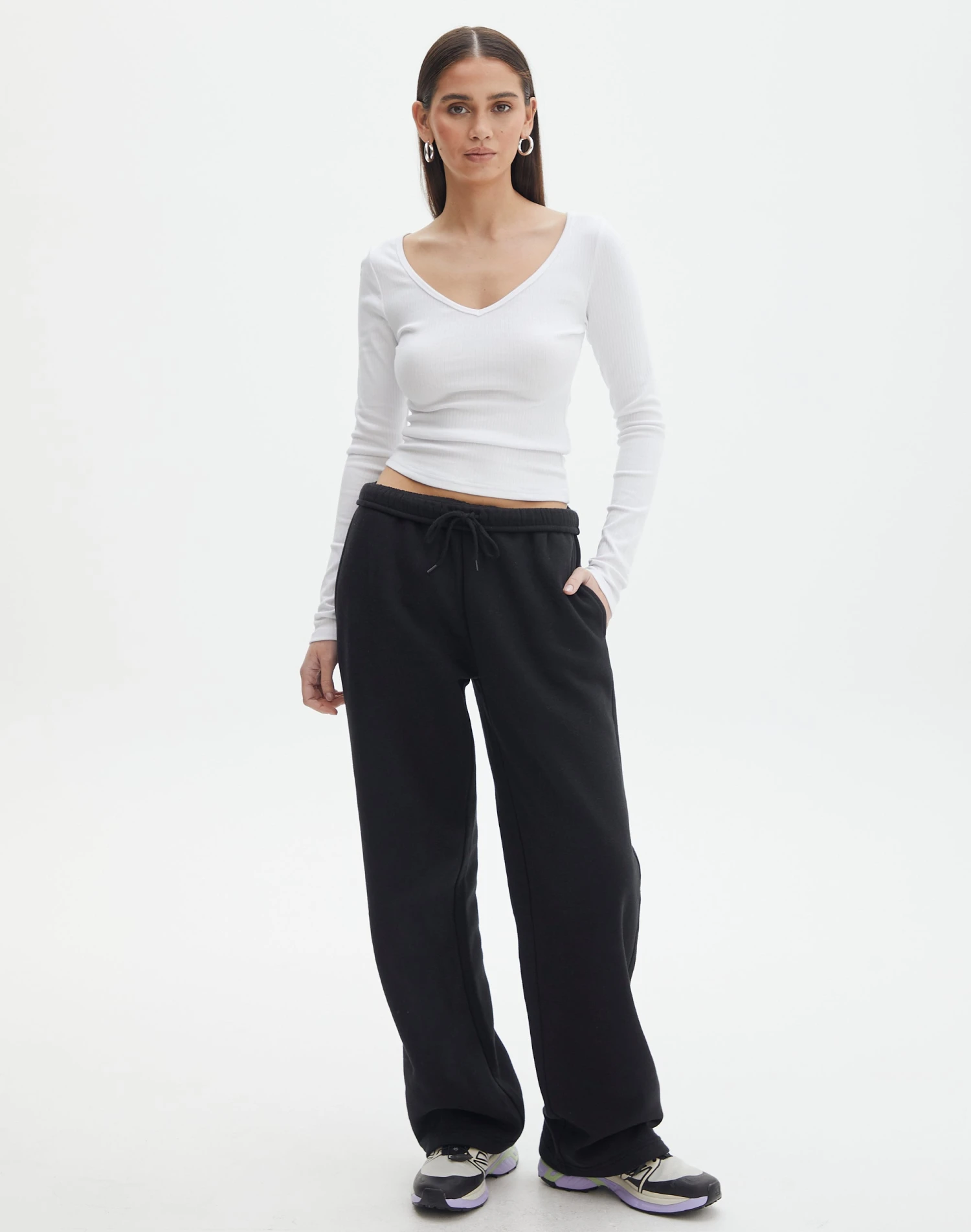 V Neck Long Sleeve Top 4 V Neck Long Sleeve Top - Image 2