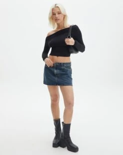 GLASSONS CLOTHING -GLASSONS CLOTHING lydia slinky platform boot black full sh53403pu