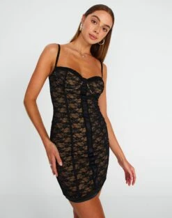 Lace Cupped Mini Dress