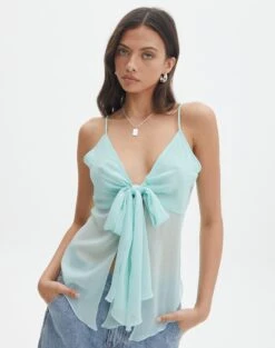 Linen Tailored Vest -GLASSONS CLOTHING marsha tie front cami genie in a bottle front bv134396rchi 2