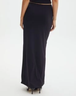 Supersoft Slim-Fit Maxi Skirt 24 Supersoft Slim-Fit Maxi Skirt -GLASSONS CLOTHING meg supersoft maxi skirt black back sl51179pln