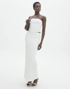 Supersoft Slim-Fit Maxi Skirt 27 Supersoft Slim-Fit Maxi Skirt -GLASSONS CLOTHING meg supersoft maxi skirt milk front sl51179pln