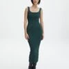 Knit Square Neck Maxi Dress 1 Knit Square Neck Maxi Dress -GLASSONS CLOTHING mia maxi knit dress thyme out front kd52288knt