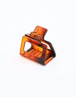 Split Tie Front Print Blouse -GLASSONS CLOTHING mini cube hair clip brown tort front ha102281clp