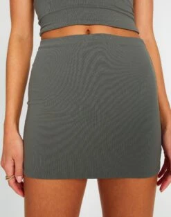Supersoft Mini Skirt 34 Supersoft Mini Skirt -GLASSONS CLOTHING minka supersoft mini skirt cypress full ss54706pln