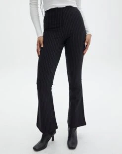 Best Seller -GLASSONS CLOTHING minogue high rise flare ponte black pinstripe full pw52146str