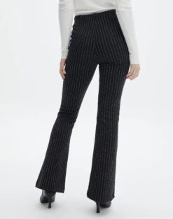 High Rise Pinstripe Flare Ponte Pant -GLASSONS CLOTHING minogue super flare ponte pants black pinstripe back pw52146stp