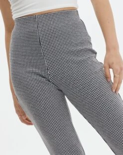 High Rise Super Flare Ponte Pant -GLASSONS CLOTHING minogue super flare ponte pants mini gingham imageback pw52146mghm