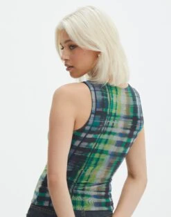 Print Cut Out Top 24 Print Cut Out Top -GLASSONS CLOTHING mosta cut out mesh top tutti plaid back tv149093rprt