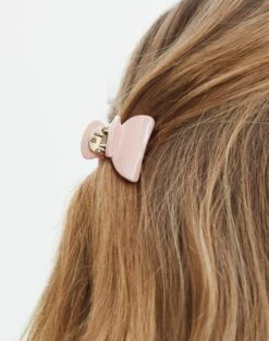 Muslin Cotton Shorts -GLASSONS CLOTHING mumu metallic hairclip pinksilver front ha112628clp