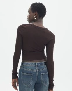 Scoop Neck Long Sleeve Crop Top 29 Scoop Neck Long Sleeve Crop Top -GLASSONS CLOTHING mylie wide rib scoop its soy cute back tl111290vis