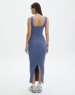 Scoop Neck Ribbed Knit Midi Dress 29 Scoop Neck Ribbed Knit Midi Dress -GLASSONS CLOTHING nia knit dress moby dick back kd109815knt