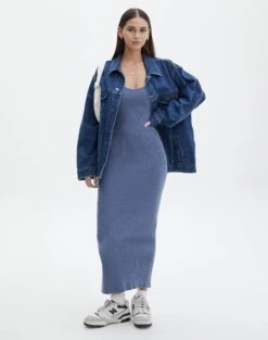 Scoop Neck Ribbed Knit Midi Dress 28 Scoop Neck Ribbed Knit Midi Dress -GLASSONS CLOTHING nia knit dress moby dick full kd109815knt