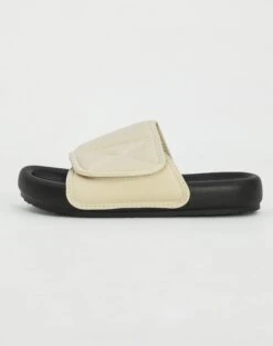 Platform Faux Leather Slide -GLASSONS CLOTHING nolan nylon slide bone front sh88879nyl 3