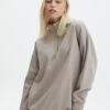 Oversized Quarter Zip Sweater -GLASSONS CLOTHING o olivia oversized quarter zip on the rocks front tl97172ocot 4