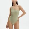 One Shoulder Swim One Piece -GLASSONS CLOTHING olenna one shoulder one piece precious cargo front ga141101rpln