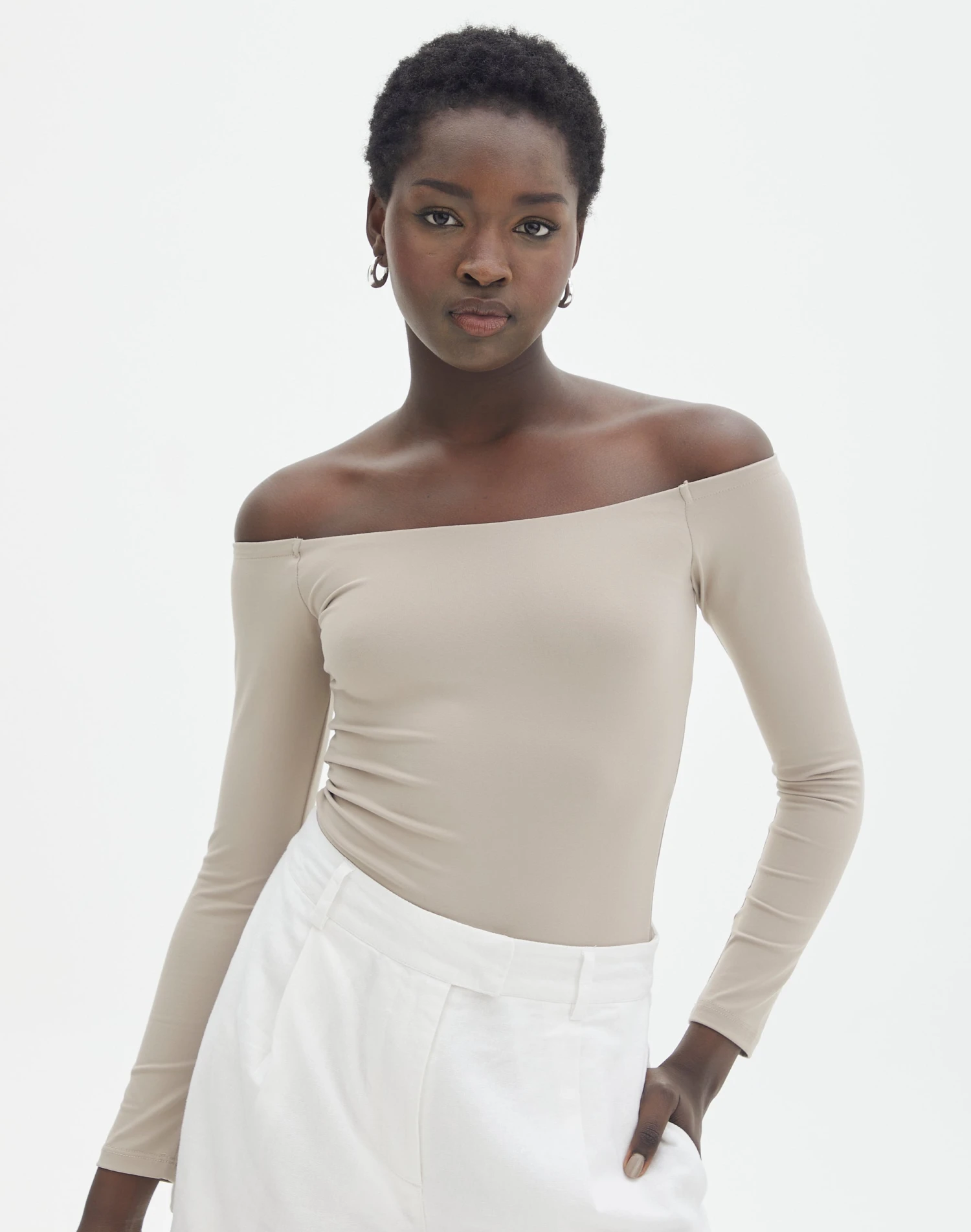 Supersoft Off The Shoulder Longsleeve Bodysuit 15 Supersoft Off The Shoulder Longsleeve Bodysuit - Image 13