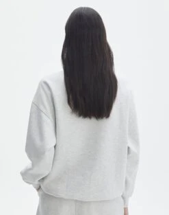 Oversized Embroidered Quarter Zip Sweater -GLASSONS CLOTHING olivia oversized quarter zip coloradosnow marle back tl97172oemb