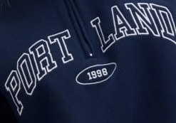 Oversized Embroidered Quarter Zip Sweater -GLASSONS CLOTHING olivia oversized quarter zip portlandnaughtical imagefront tl97172oemb