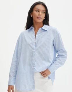 Triangle Padded Shimmer Halter Bikini Top -GLASSONS CLOTHING ollie poplin oversized shirt blue stp front bl48432str