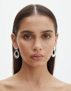 Contrast Stitch Long Sleeve Top -GLASSONS CLOTHING opa oval drop earrings silver front je144650ear 1