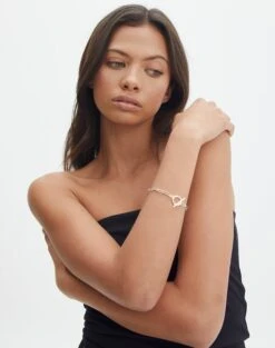 Ruched Balconette Bikini Top -GLASSONS CLOTHING open link plated bracelet silver front je144593bra 17