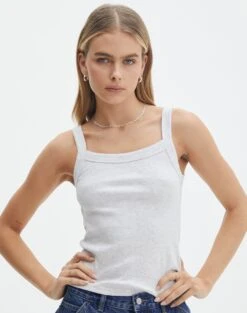 Oval Sunglasses -GLASSONS CLOTHING otis wide bind tank snow marle front tv118668orib 1